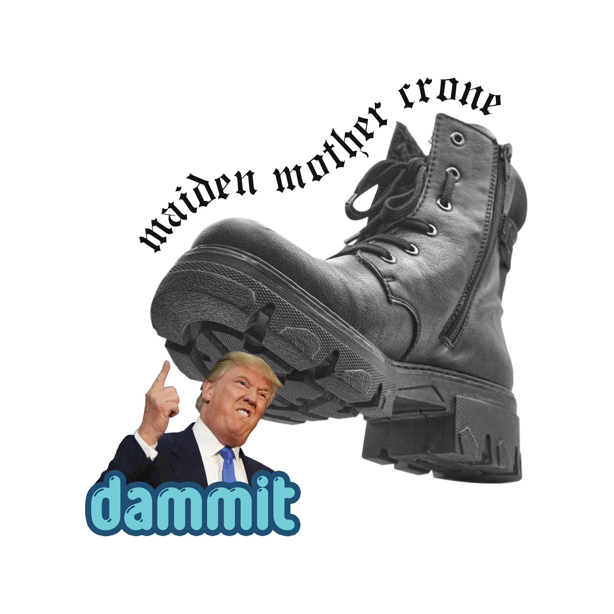 Maiden Mother Crone "Damn it" Magnet